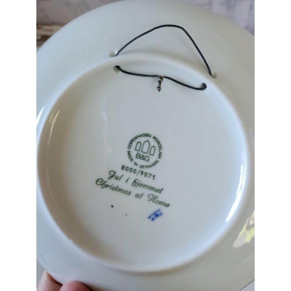 B&g‎ Christmas at home 1971 piano blue plate Denmar - Picture 3 of 3